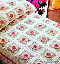 针织作品 壮观的床上用品四件套,一件件全是大工程啊