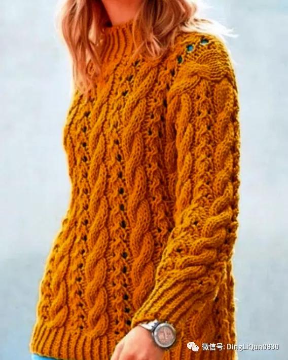 针织作品 秋冬流行的116款套头衫编织花样