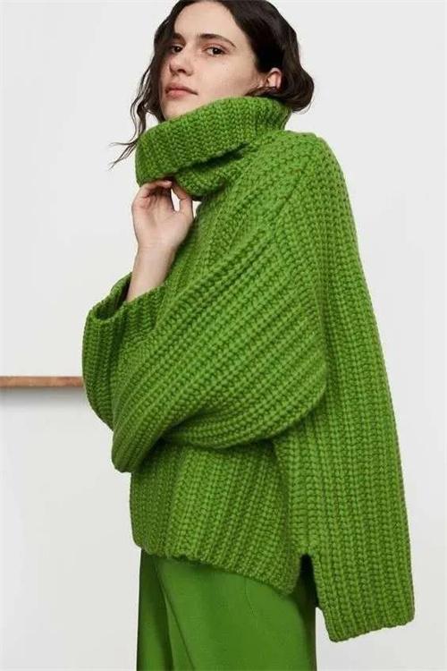 高领毛衣,原来这么好搭