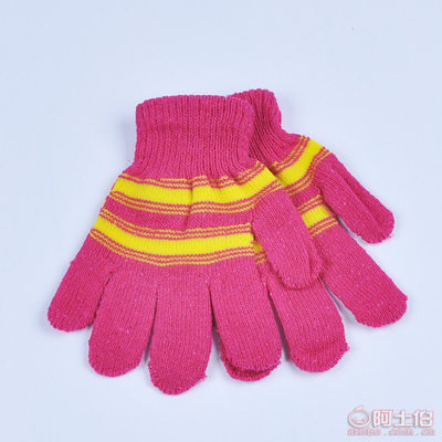 冬日保暖必备 奥闻S1029针织五指魔术手套，时尚与实用兼具